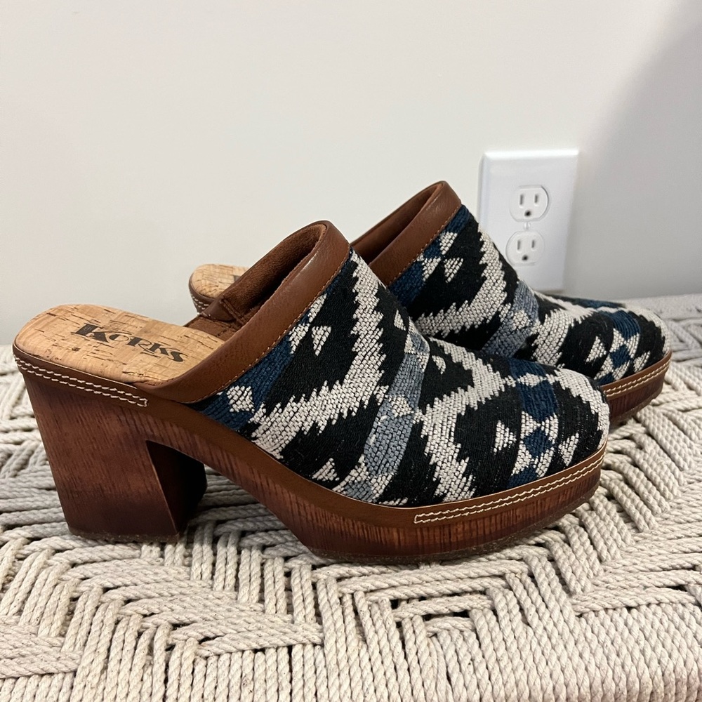 Korks knew without tags. Women's Black and Brown Clogs